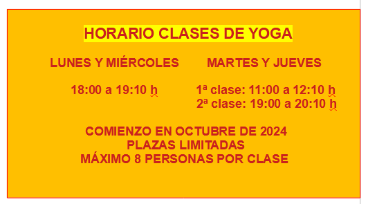 horario yoga